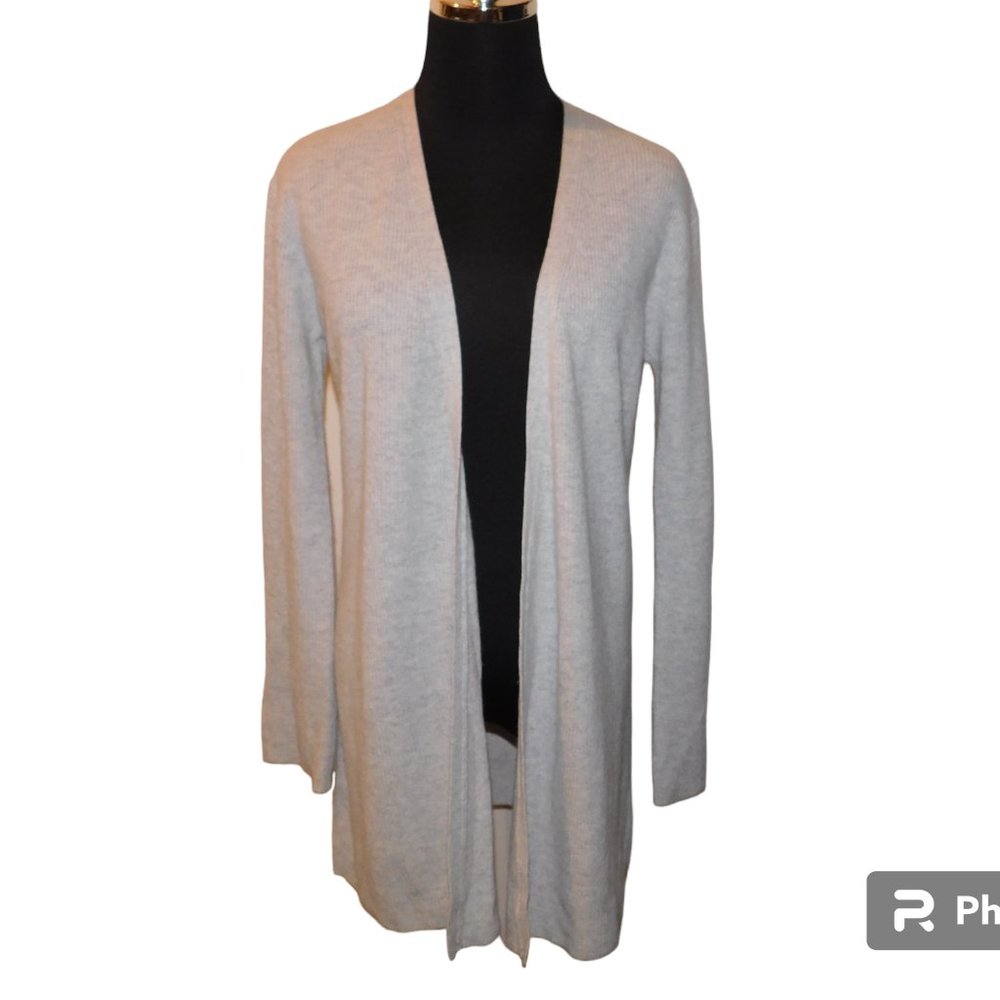 Theory 100% Cashmere Cardigan Ribbed Sweater Size Small
